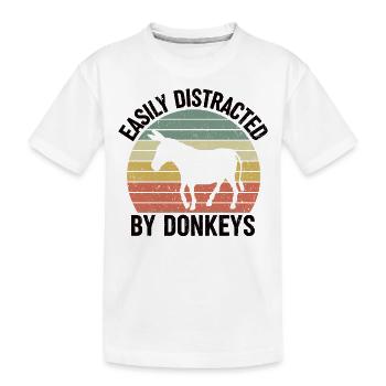 Donkey donkey donkey owner donkey holder gift - Kids' Premium Organic T-Shirt - white - Front