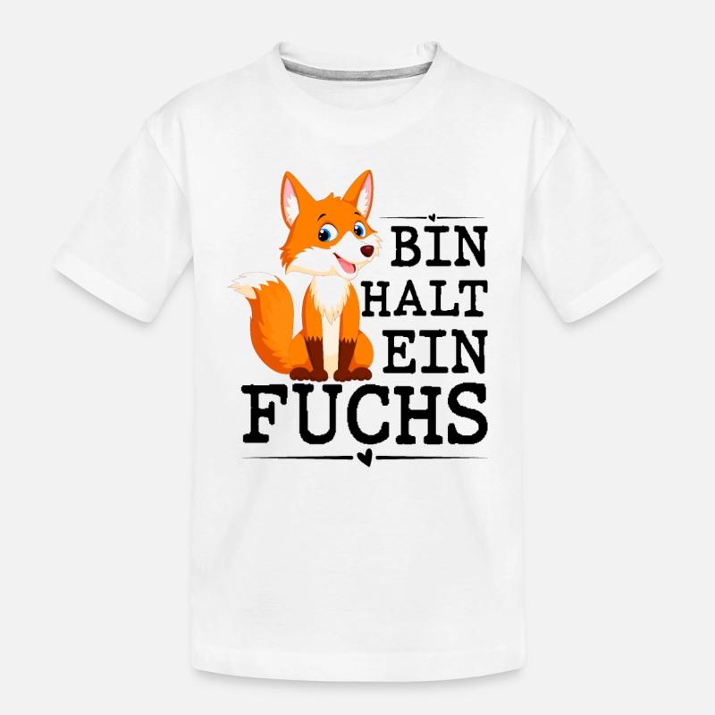 Bin Halt Ein Fuchs - Kinder Premium Bio T-Shirt - Weiß