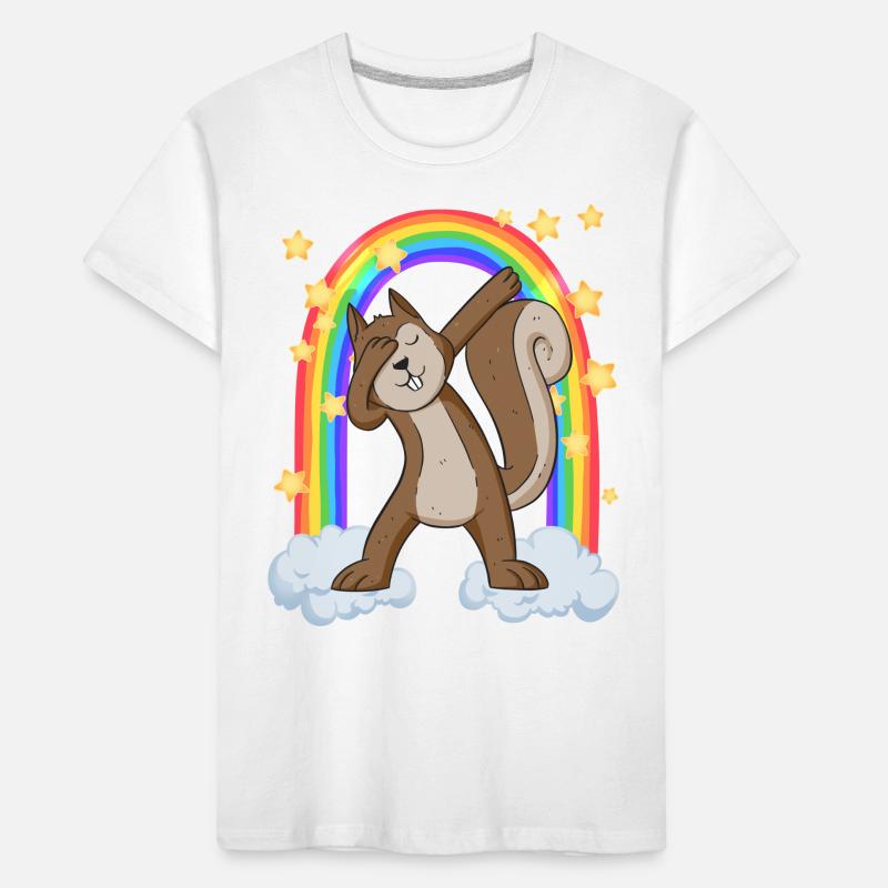 dabbing écureuil à la Rainbow Gate T-shirt bio Premium Enfant