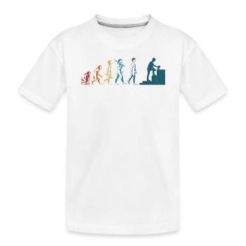 Evolution du finisseur de béton Drôle de travailleur du béton - T-shirt bio Premium Enfant - blanc - Devant