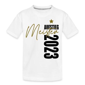 Meister 2023 Aufstiegstrikot Aufstieg 23 - Kinder Premium Bio T-Shirt - Weiß - Vorne