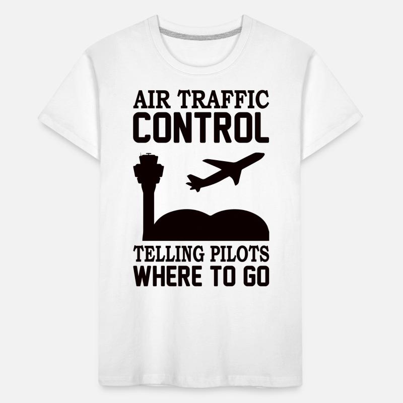 Air Traffic Controller Air Traffic Tower Controller Flight Attendant Kids' Premium Organic T-Shirt