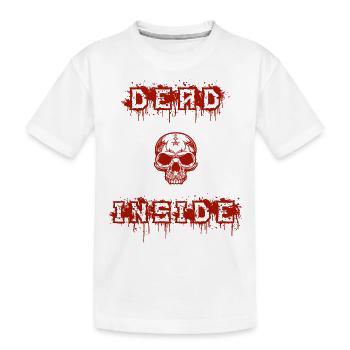 dead inside in red - Kinder Premium Bio T-Shirt - Weiß - Vorne