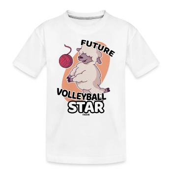 Future star du volleyball moutons enfant bébé - T-shirt bio Premium Enfant - blanc - Devant