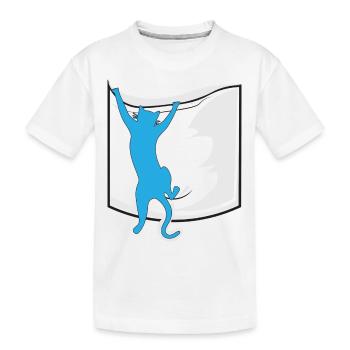 cat in your pocket - Kids' Premium Organic T-Shirt - white - Front