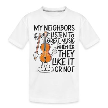 Violoniste Violoniste Mes Voisins - T-shirt bio Premium Enfant - blanc - Devant