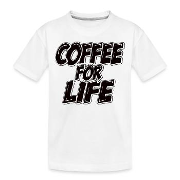 Café Sarcasme Amis Bonheur Joie Cappuccino - T-shirt bio Premium Enfant - blanc - Devant