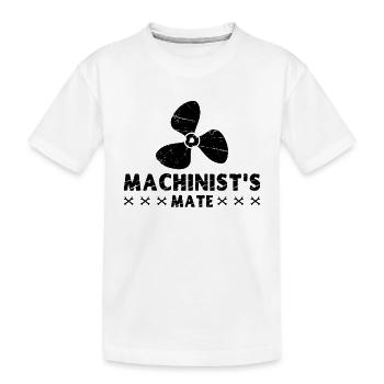 Machinist's Mate Lathe Operator Machining Mechanic - Kids' Premium Organic T-Shirt - white - Front