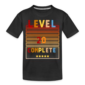 20th Birthday Geburtstags Geschenkidee Männer Frau - Kinder Premium Bio T-Shirt - Schwarz - Vorne