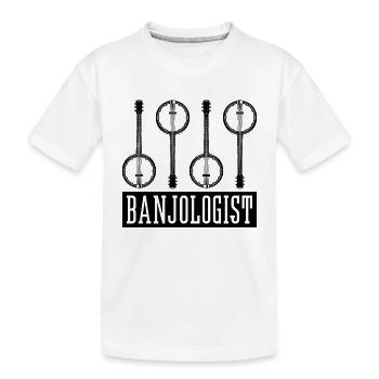 Banjologist Banjo Musical Instrument Banjo Player - Kinder Premium Bio T-Shirt - Weiß - Vorne