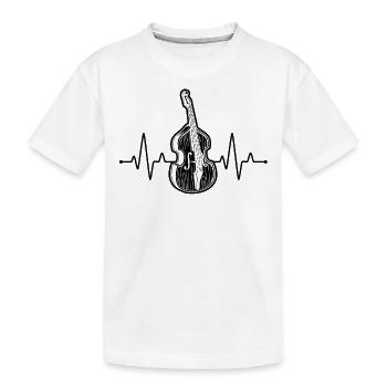 Contrebasse Contrebassiste Contrebassiste - T-shirt bio Premium Enfant - blanc - Devant