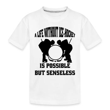 Hockey sur glace Joueur de hockey Fan de hockey hockey - T-shirt bio Premium Enfant - blanc - Devant