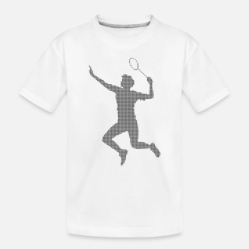 Badminton - Kinder Premium Bio T-Shirt - Weiß