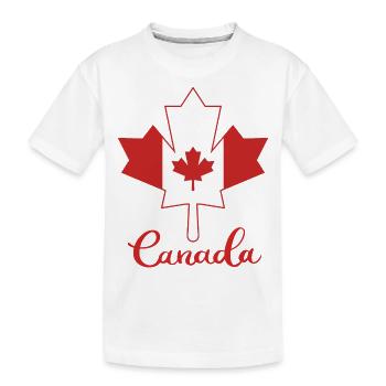 Feuille d’érable du Canada Drapeau de la Feuille d’érable du Canada - T-shirt bio Premium Enfant - blanc - Devant