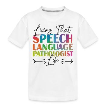 Speech Therapist Therapy Assistant - Kinder Premium Bio T-Shirt - Weiß - Vorne