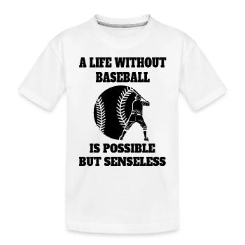 Joueur de baseball Joueur de baseball Équipe de baseball - T-shirt bio Premium Enfant - blanc - Devant