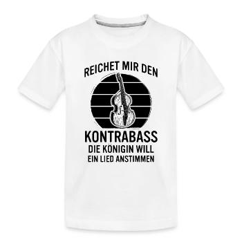 Kontrabass Kontrabassspieler Kontrabassist - Kinder Premium Bio T-Shirt - Weiß - Vorne