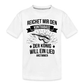 Kontrabass Kontrabassspieler Kontrabassist - Kinder Premium Bio T-Shirt - Weiß - Vorne