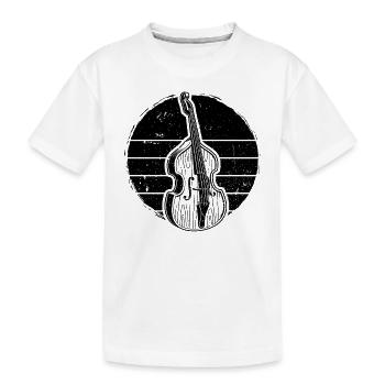 Contrebasse Contrebassiste Contrebassiste - T-shirt bio Premium Enfant - blanc - Devant