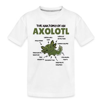 Axolotl Explication Anatomie d’un Axolotl - T-shirt bio Premium Enfant - blanc - Devant