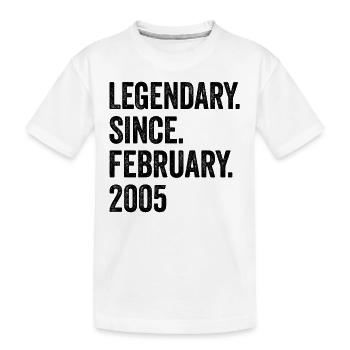 Legendary Since February 2005 18. Geburtstag - Kinder Premium Bio T-Shirt - Weiß - Vorne