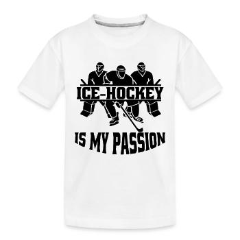 Joueurs de hockey sur glace Équipe de hockey sur glace Fan de hockey Hockey sur glace - T-shirt bio Premium Enfant - blanc - Devant