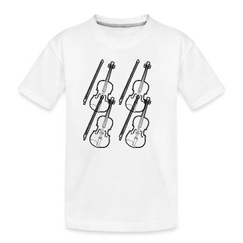 Violin Violinist Violinist - Kids' Premium Organic T-Shirt - white - Front