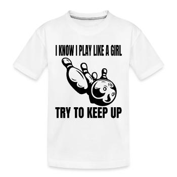 Club de bowling Bowling Bowling Club de bowling - T-shirt bio Premium Enfant - blanc - Devant