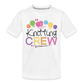Tricot Tricot Tricot Équipe de tricot - T-shirt bio Premium Enfant - blanc - Devant