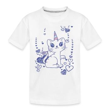 Fête Chaton Chaton Anniversaire - T-shirt bio Premium Enfant - blanc - Devant