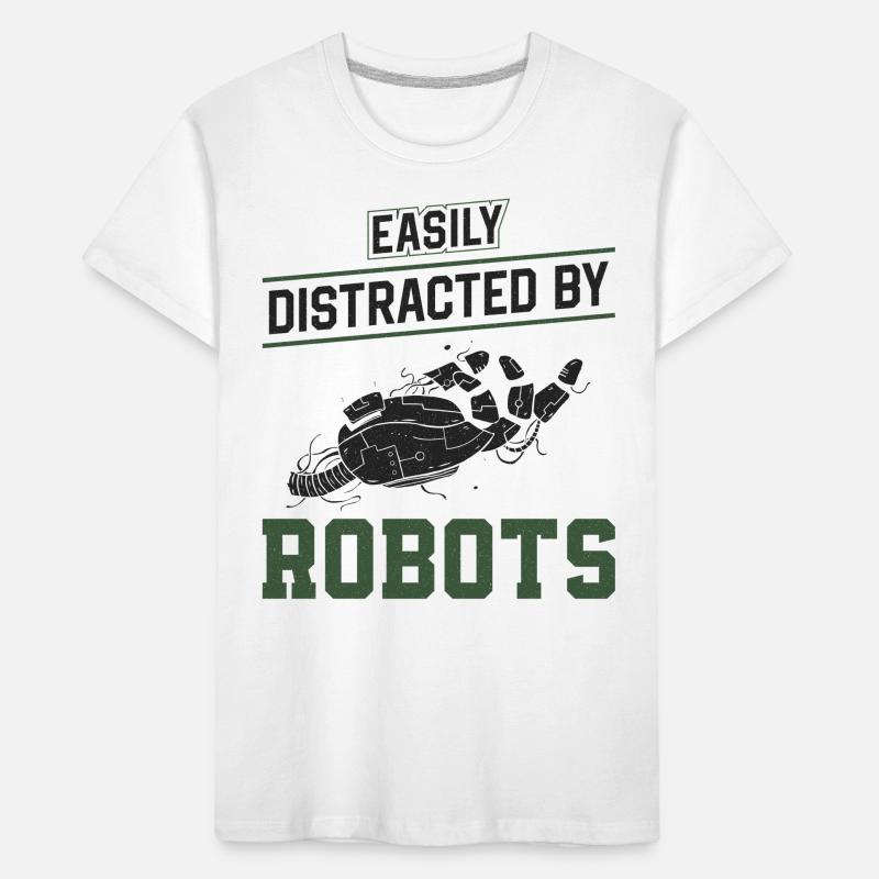 Robot Robotics Engineer Easily Kinder Premium Bio T-Shirt