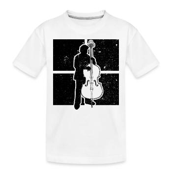 Kontrabass Kontrabassspieler Kontrabassist - Kinder Premium Bio T-Shirt - Weiß - Vorne