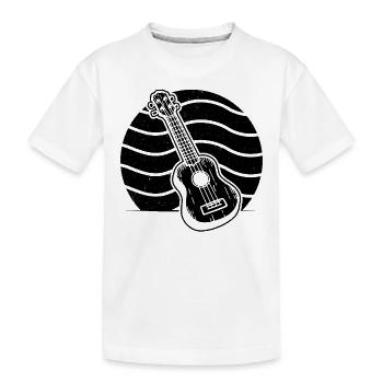 Ukulélé Joueur de ukulélé Ukuléléliste - T-shirt bio Premium Enfant - blanc - Devant