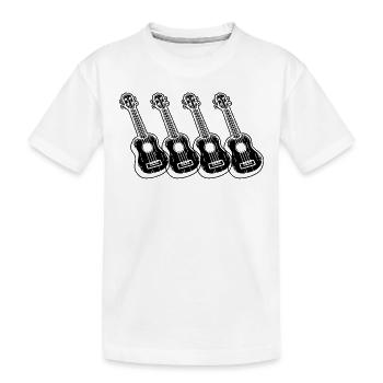 Ukulélé Joueur de ukulélé Ukuléléliste - T-shirt bio Premium Enfant - blanc - Devant