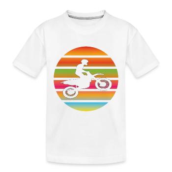 Moto Motocross Motocycliste Fan de moto - T-shirt bio Premium Enfant - blanc - Devant