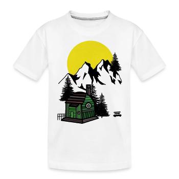 Montagnes Clair de lune Émotion Solitude Montagnes silencieuses - T-shirt bio Premium Enfant - blanc - Devant