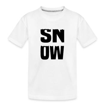 Schnee des neiges - T-shirt bio Premium Enfant - blanc - Devant