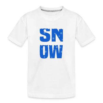 Schnee des neiges - T-shirt bio Premium Enfant - blanc - Devant
