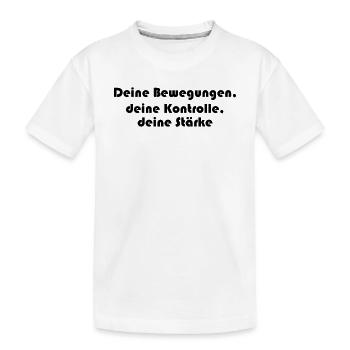 Pilates - Deine Bewegungen, deine Kontrolle, - Kinder Premium Bio T-Shirt - Weiß - Vorne