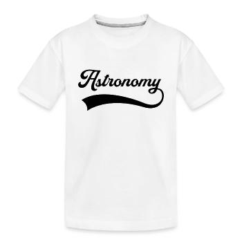 Astronomie Schriftzug - Kinder Premium Bio T-Shirt - Weiß - Vorne