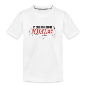 Es gibt immer einen AUXweg - Kinder Premium Bio T-Shirt - Weiß - Vorne