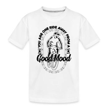 You Are One Ride Away Bicycle Road Bike Cyclist - Kinder Premium Bio T-Shirt - Weiß - Vorne