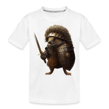 Igel der Welt, schützt euch durch eine Rüstung - Kinder Premium Bio T-Shirt - Weiß - Vorne