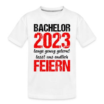 Bachelor 2023 Lange Genug Gelernt Lasst Uns Feiern - Kinder Premium Bio T-Shirt - Weiß - Vorne