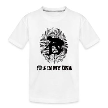 Skateboard Its In My Dna - Kinder Premium Bio T-Shirt - Weiß - Vorne