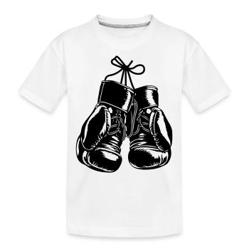 Gants de boxe Symbole Sports de boxe - T-shirt bio Premium Enfant - blanc - Devant
