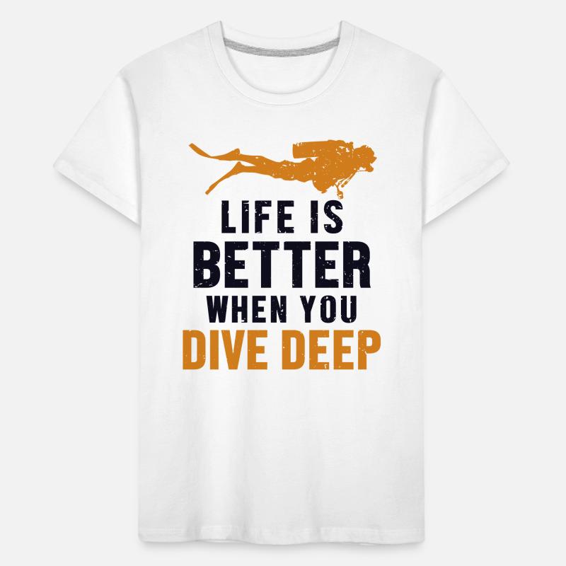Life Is Better When You Dive Deep Goggles Kids' Premium Organic T-Shirt