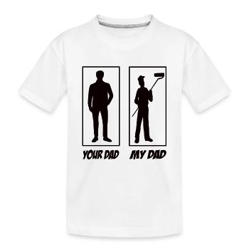 Ton papa Mon papa Design d’intérieur Papa - T-shirt bio Premium Enfant - blanc - Devant