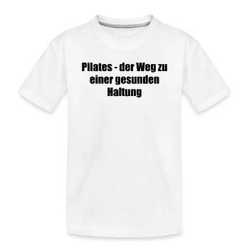 Pilates - Pilates - der Weg zu einer gesunden - Kinder Premium Bio T-Shirt - Weiß - Vorne