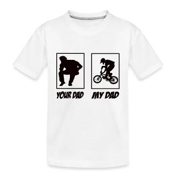 Ton papa mon papa bmx papa - T-shirt bio Premium Enfant - blanc - Devant
